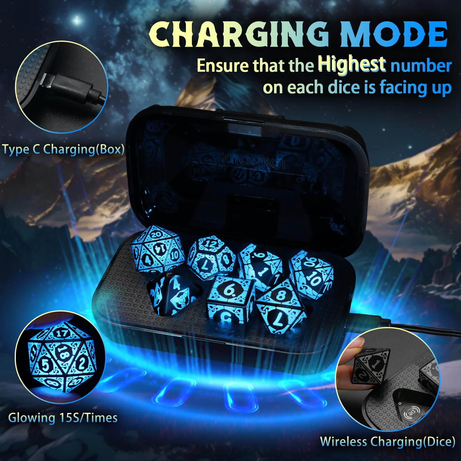 ZHOORQI D6 blue glow supports quick, clear number reading during play