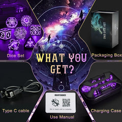 ZHOORQI complete RPG dice gift pack ready for birthdays or holidays