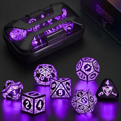 ZHOORQI LED dice glow in charging case for clear nighttime gameplay