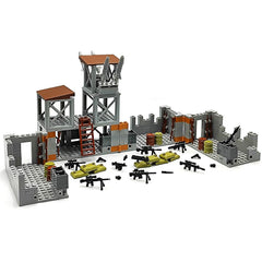 ZHX defence base guard tower with guns assembly for action play.