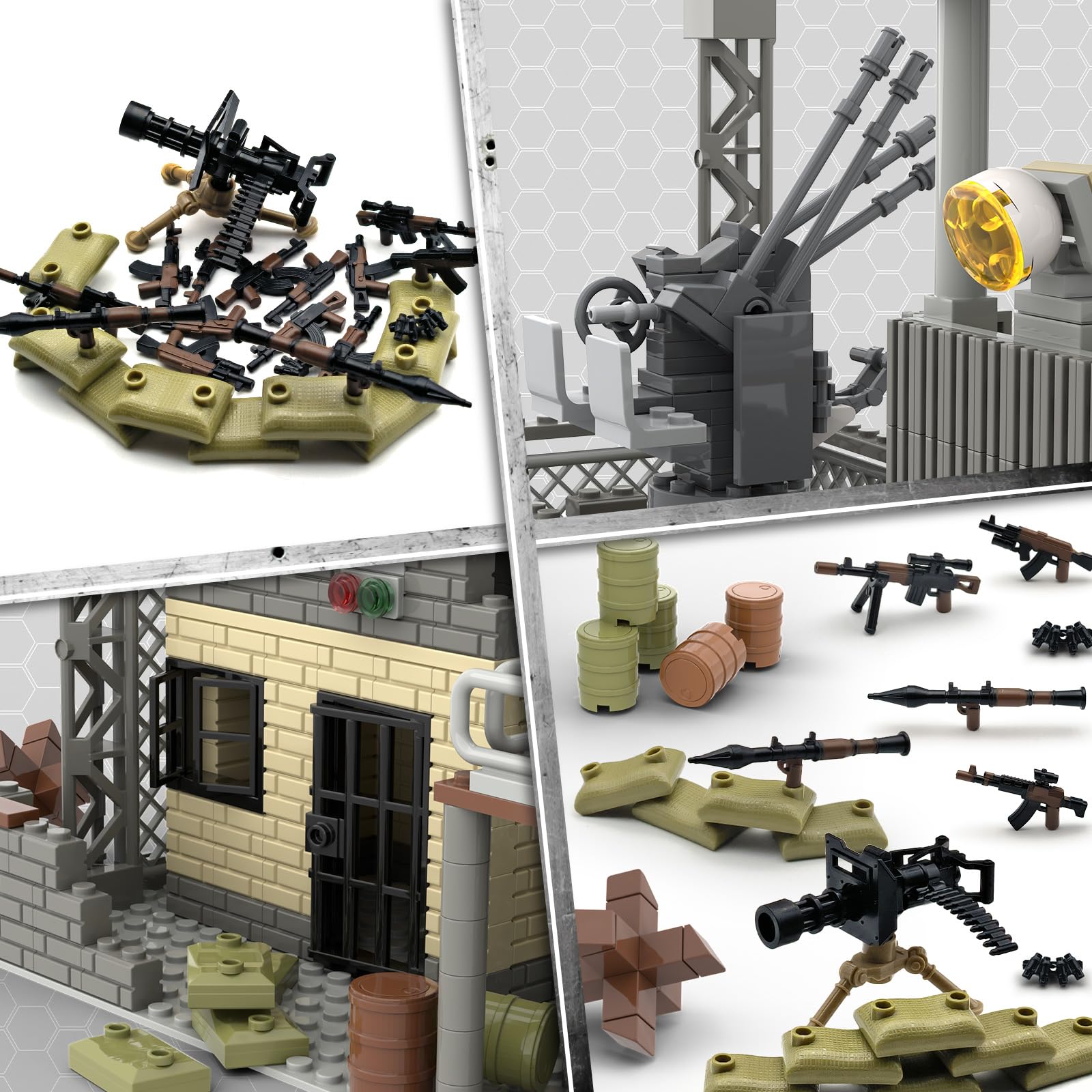 ZHX Military Base Heavy Machine Guns enhancing tactile building and action-packed scenarios.