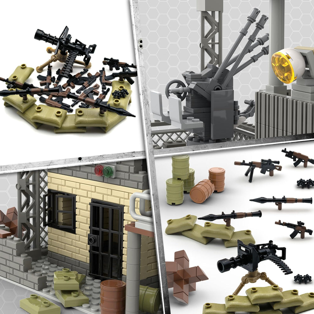 ZHX Military Base Heavy Machine Guns enhancing tactile building and action-packed scenarios.