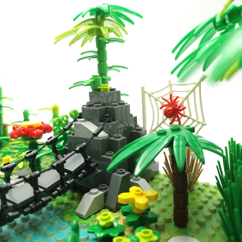 ZHX Rainforest coconut trees add tropical height and texture