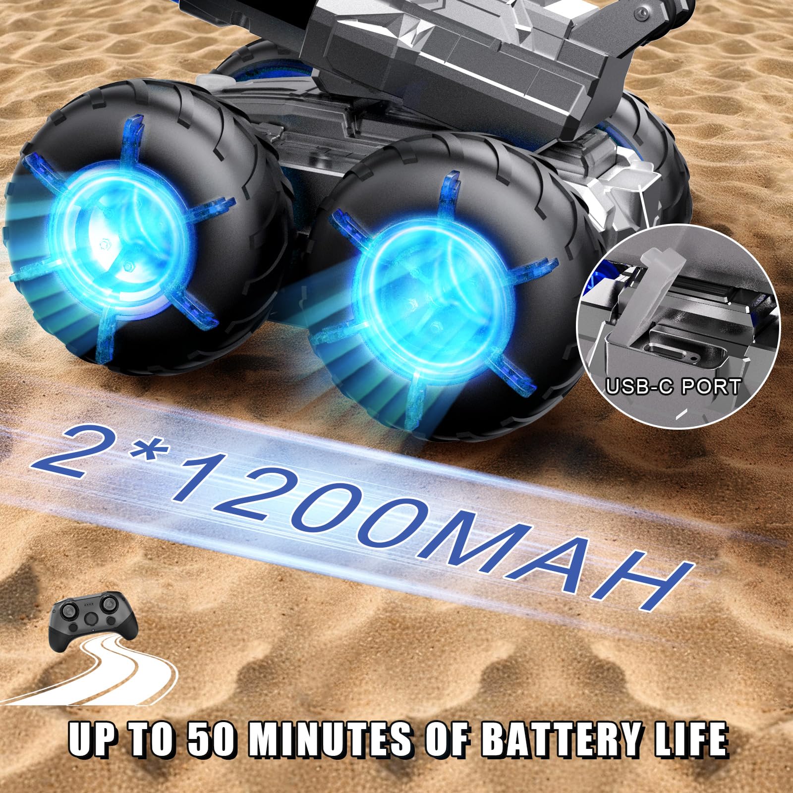ZHYLLO 360-degree rotation supports stunts on land or water.