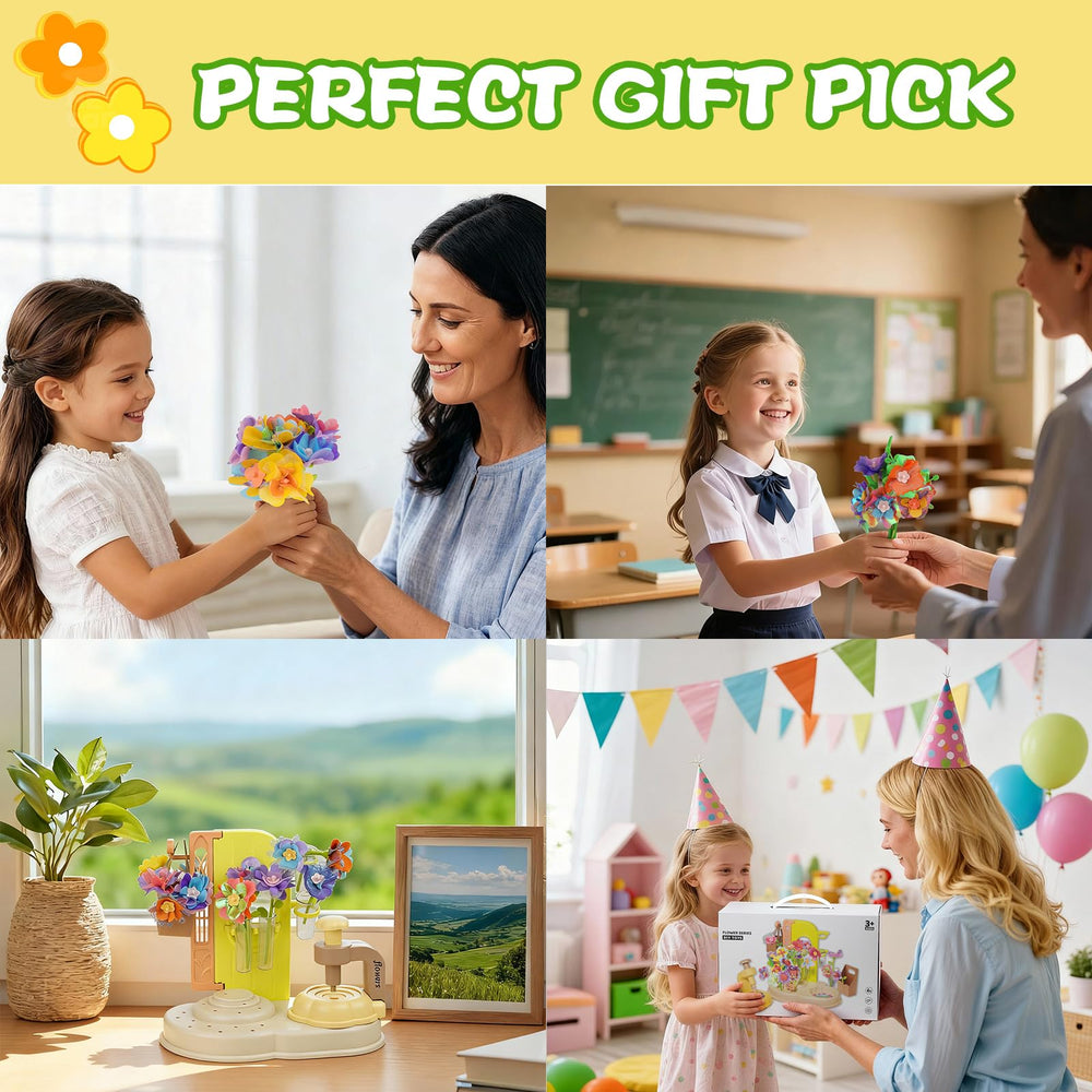 ZHYLLO DIY bouquet-kit family activity invites kids to craft together.