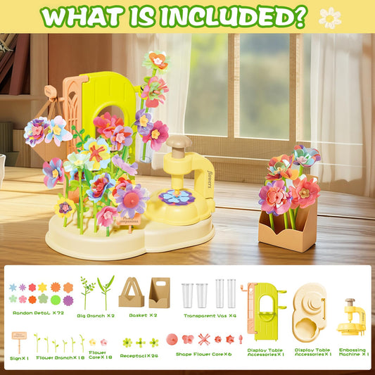 ZHYLLO DIY Flower Bouquet Kit in action with a child crafting.