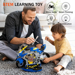ZHYLLO take apart motorcycle kit with tools helping kids improve fine motor skills through assembly