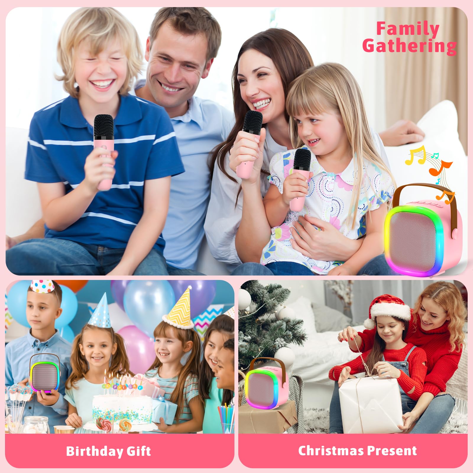 Zicor kids' karaoke set is perfect for birthdays and family gatherings.