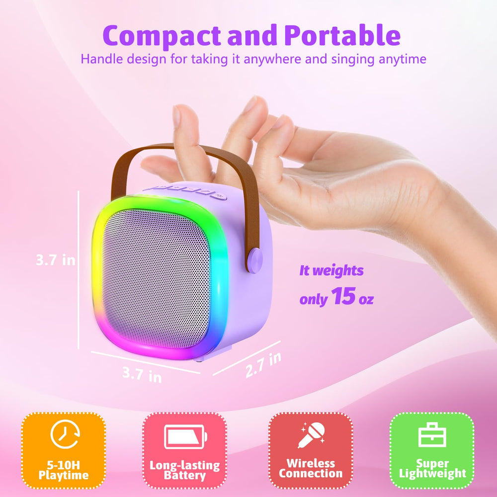 ZICOR karaoke device features a 1500 mAh battery for hours of singing fun.