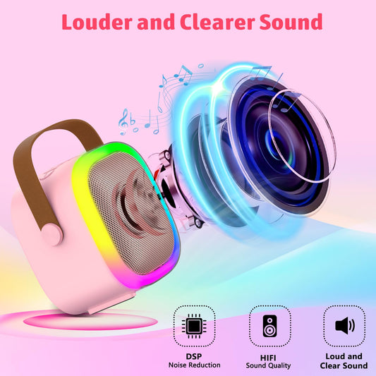 Zicor portable karaoke speaker with Bluetooth for on-the-go family fun.