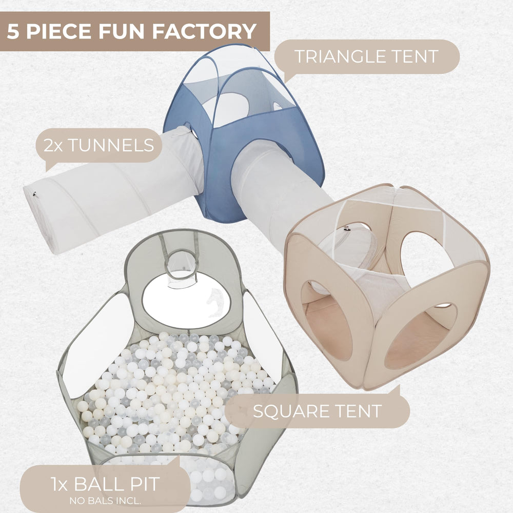 ZICOTO ball pit with hoop offers supervised interactive play.