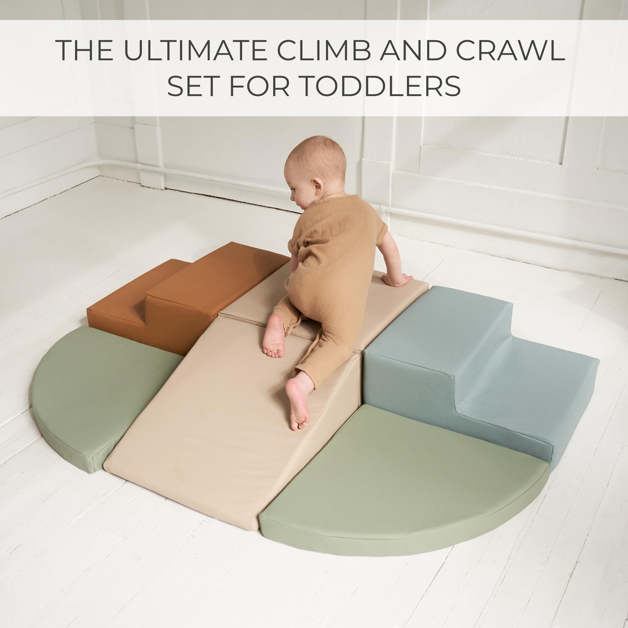ZICOTO Fun climbing quarter-circle elements for varied, safe routes.