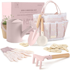 ZICOTO Kids Gardening Set Gloves protect tiny hands during planting and outdoor play.