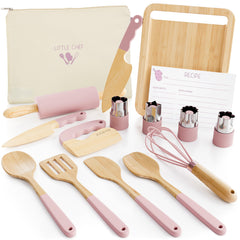 ZICOTO kids knife and cutting board for safe real cooking.