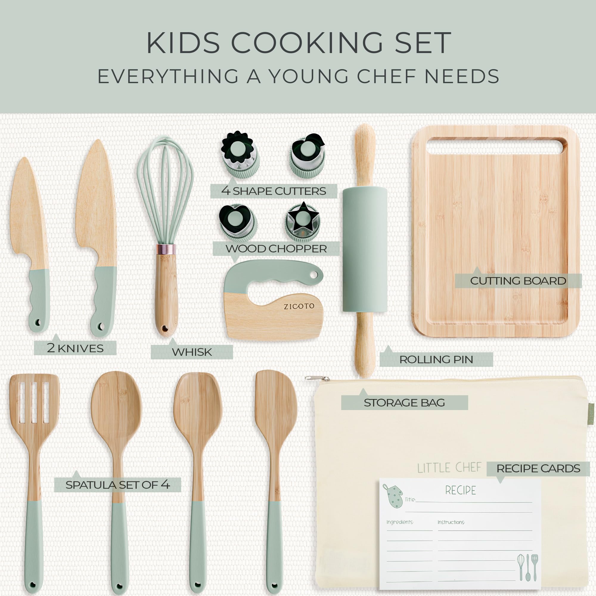 ZICOTO recipe card and storage bag spark creativity and organization