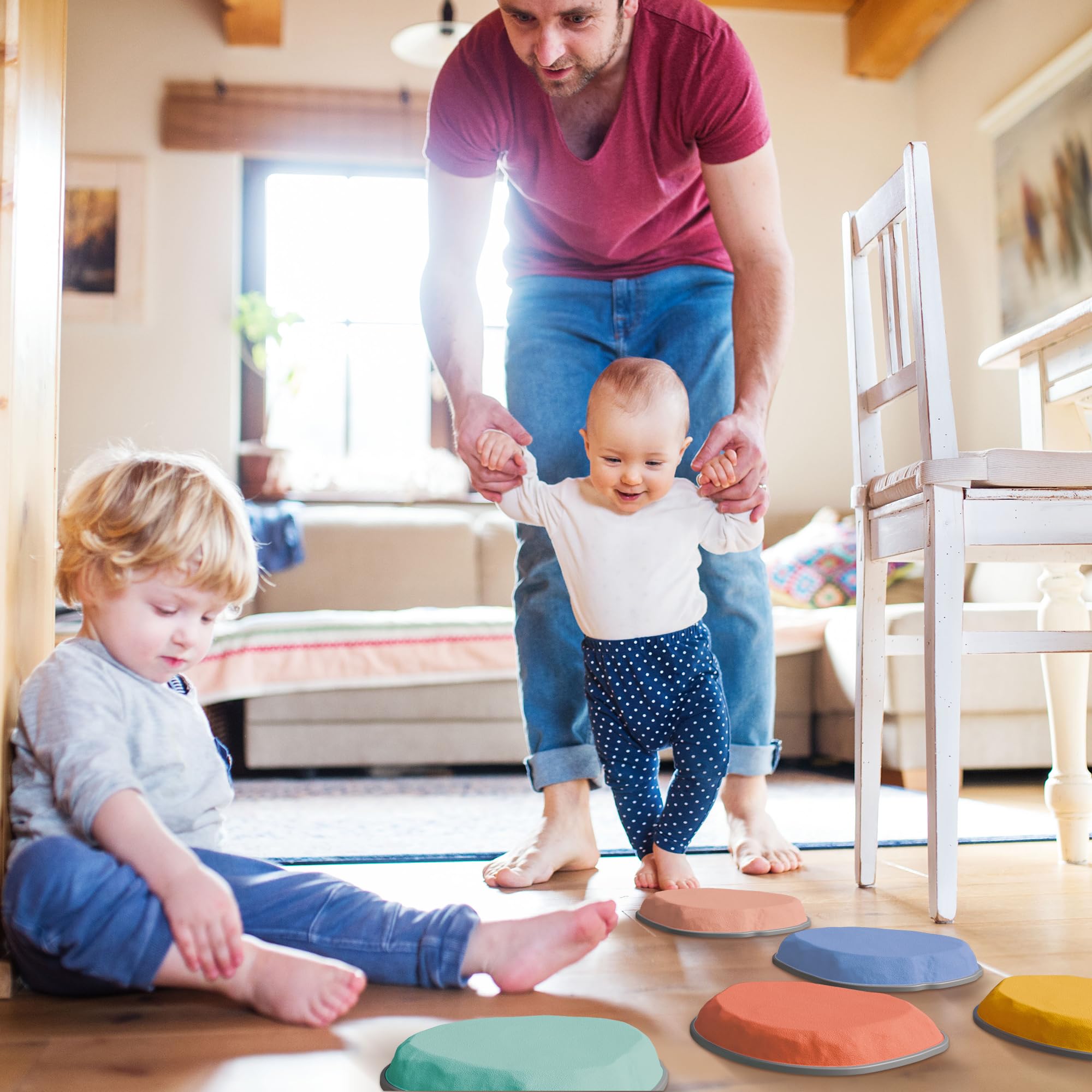 Six-piece set supports balance and coordination during games