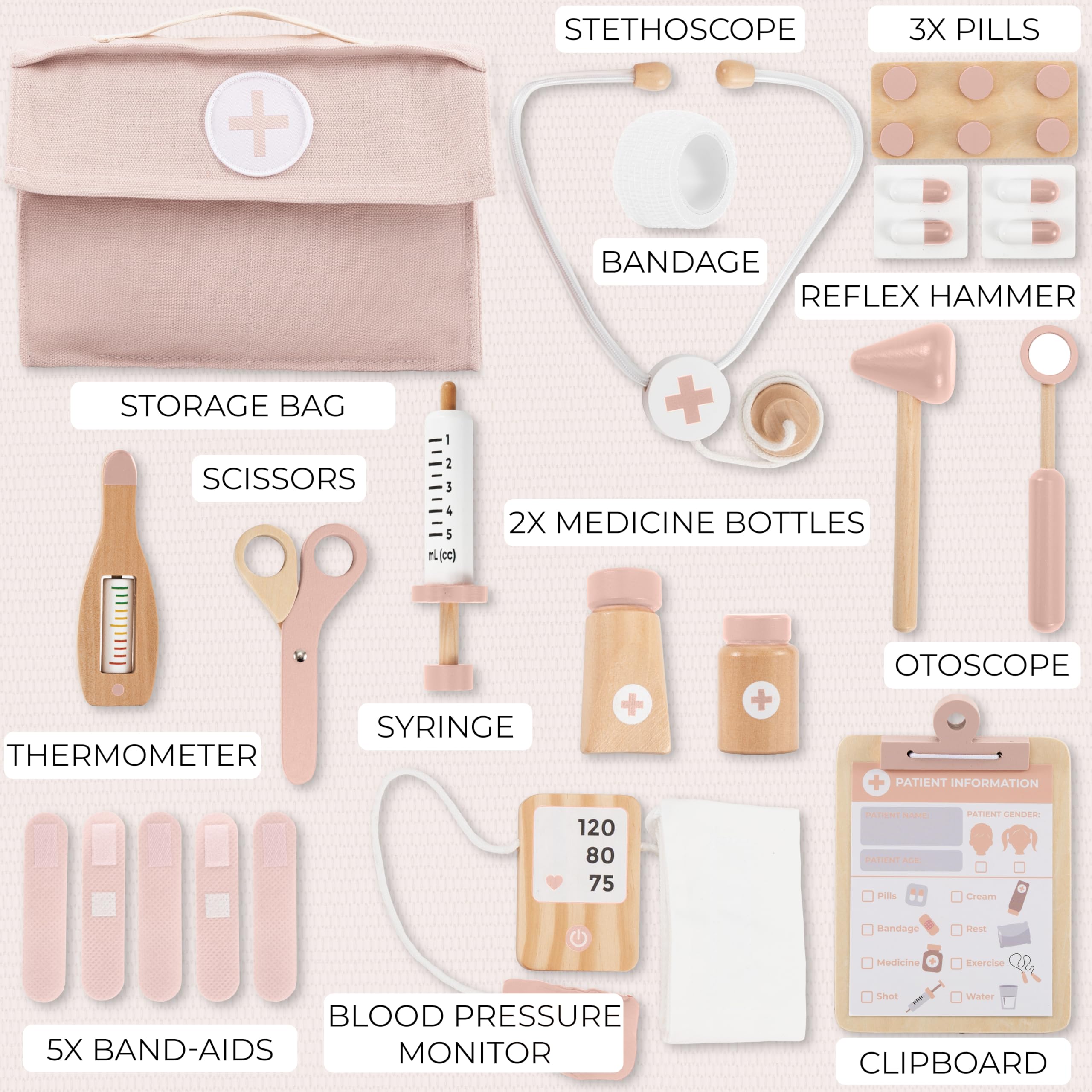 ZICOTO cotton bag stores tools neatly for travel and playdates