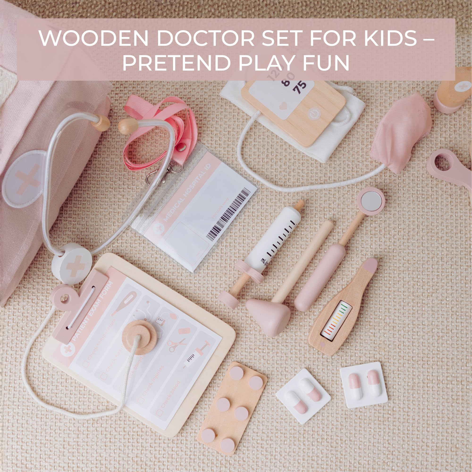 ZICOTO hospital ID badge enhances pretend professionalism during playtime