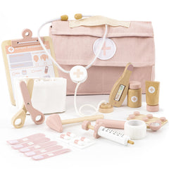 ZICOTO wooden doctor set stethoscope for imaginative play and social skills