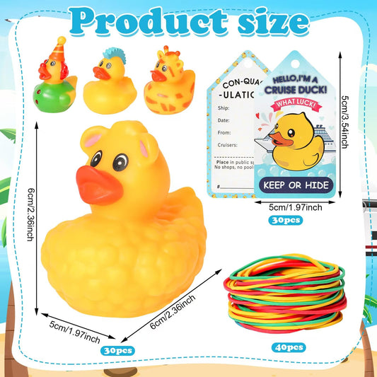 Zicotour cruise ducks with bright designs ideal for onboard games