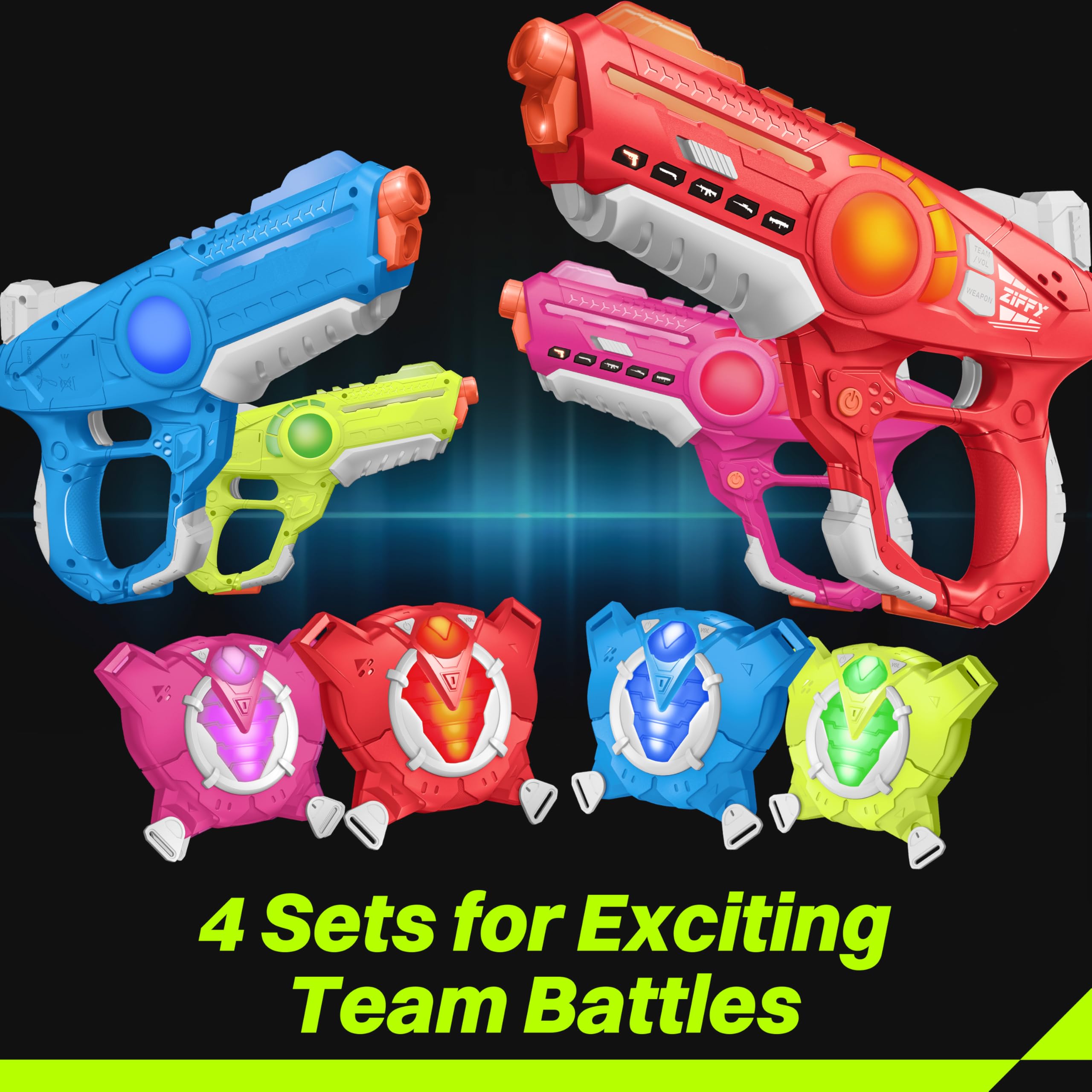 Color-coded gear distinguishes teams for quick gameplay.