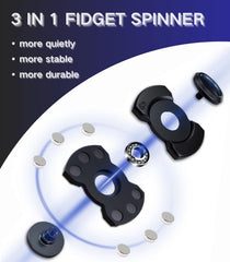 Zimdun alloy 3-in-1 fidget slide mode offering tactile gear-turning.