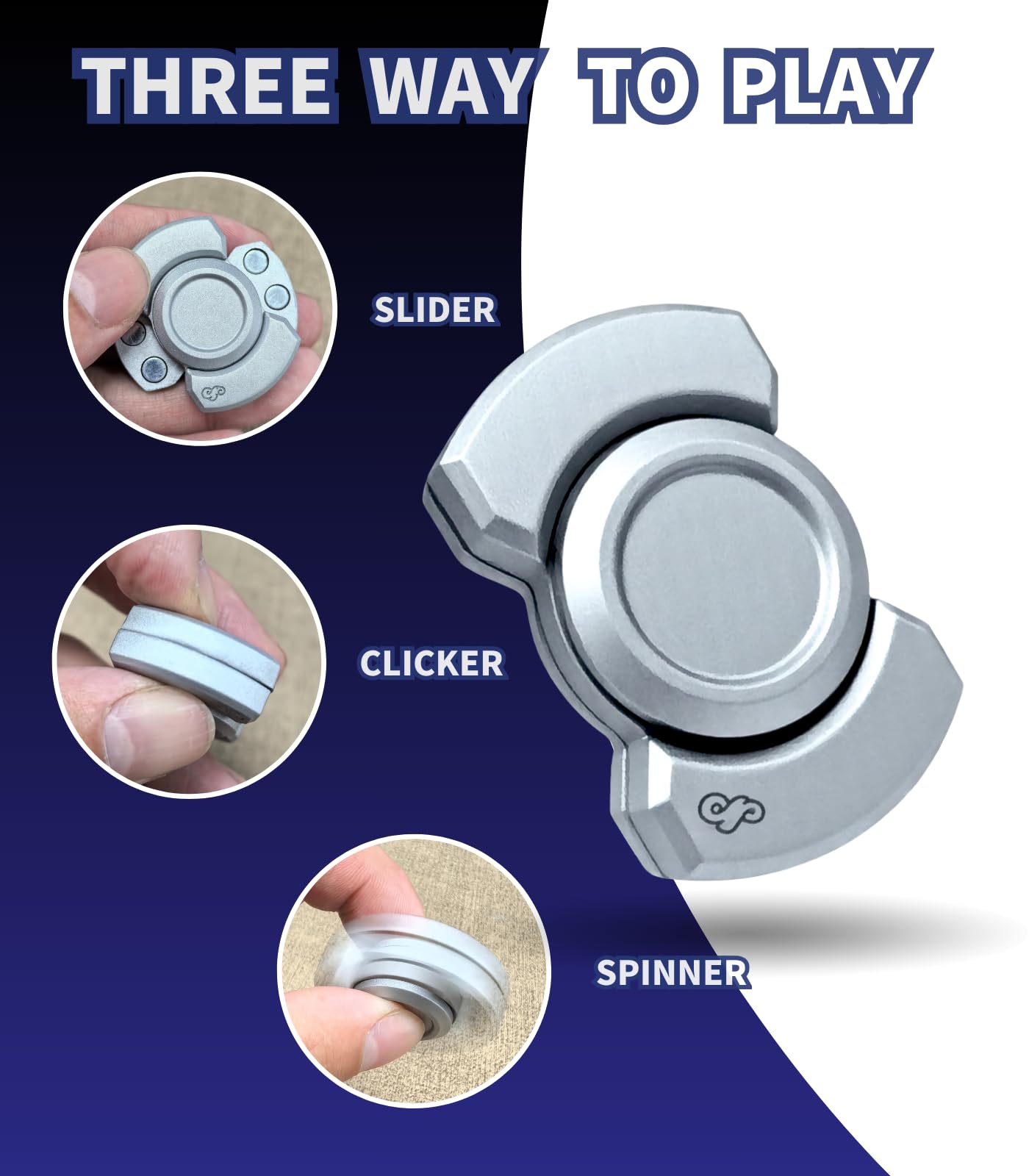 Zimdun alloy 3-in-1 fidget spin mode with smooth three-minute spins.