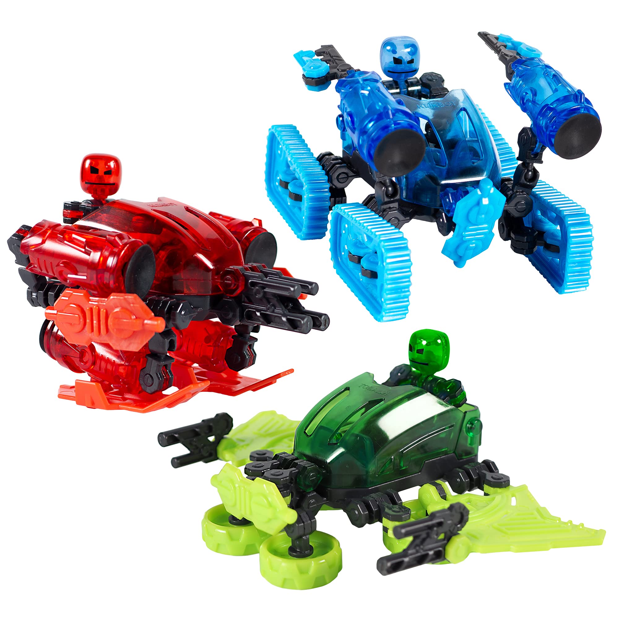 Zing Klikbot Megabots green figure with accessory for imaginative stop-motion scenes
