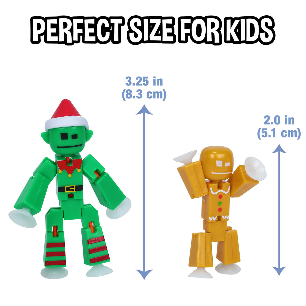 Zing StikBot Christmas hat and candy cane accessory for playful scenes.