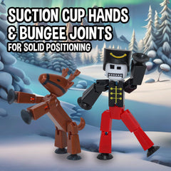 Zing StikBot Christmas presents set to decorate holiday stop-motion sets.