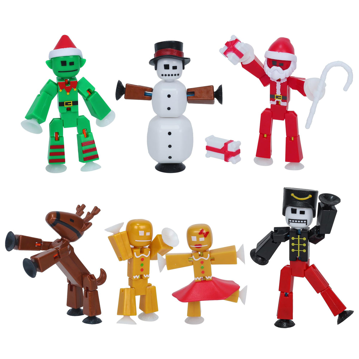 Zing StikBot Christmas Santa Claus figure for stop-motion storytelling.