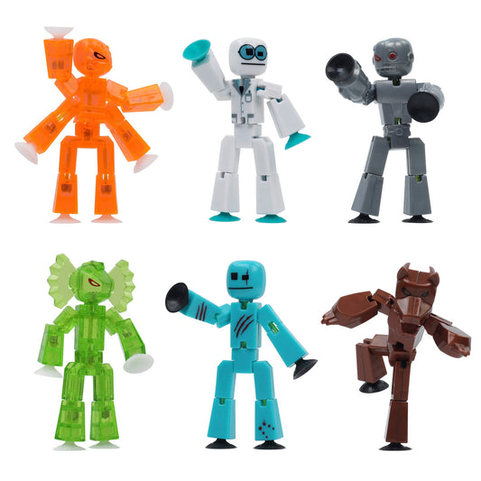 Zing Stikbot Cyborg figure with articulated joints for dynamic stop-motion scenes.