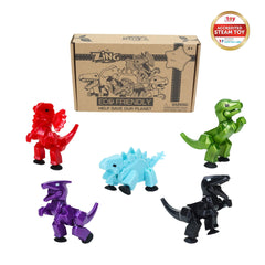 Zing StikBot Dino metallic purple action pose for dynamic stop-motion scenes.