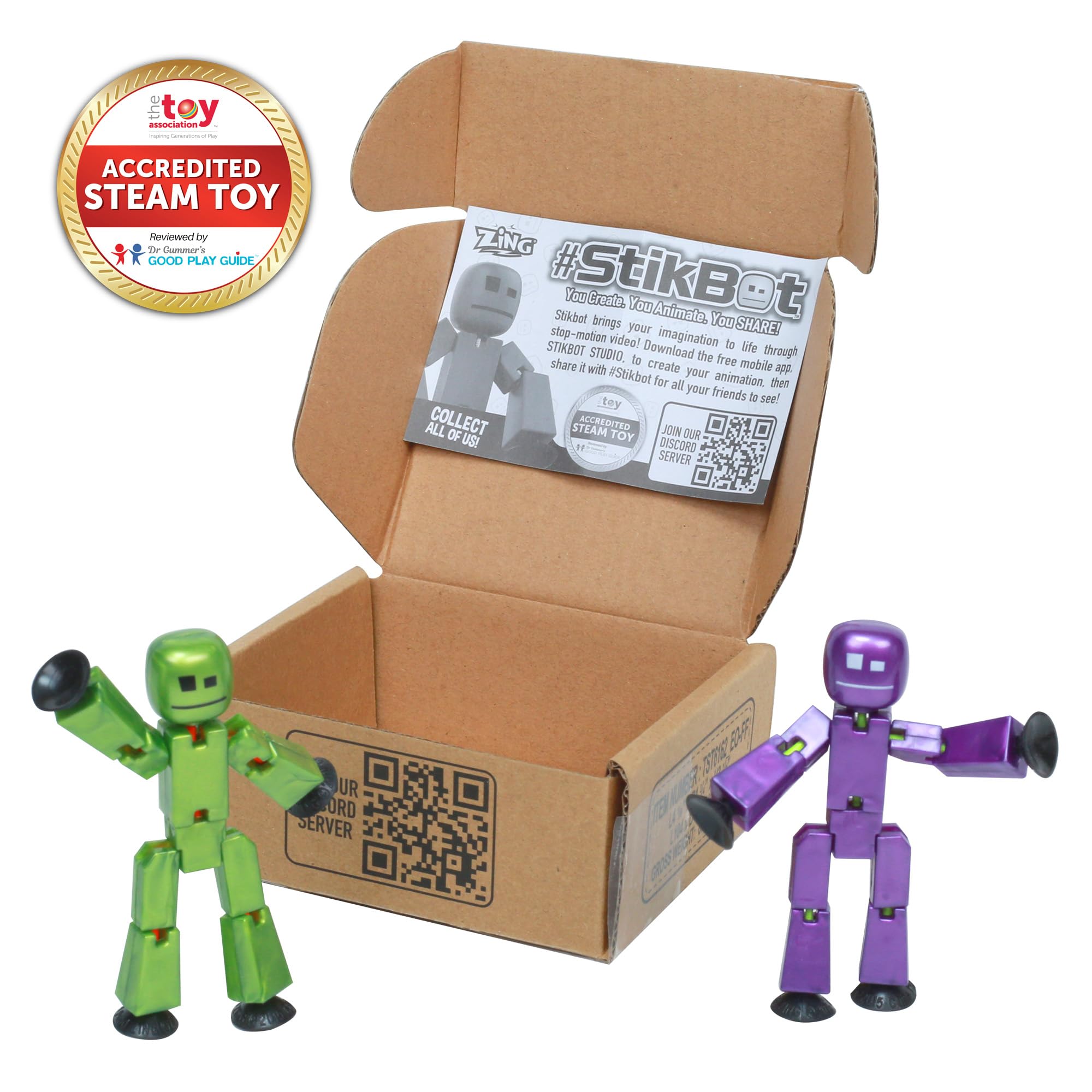 Zing StikBot dual pack figures show poseable joints for flexible scenes