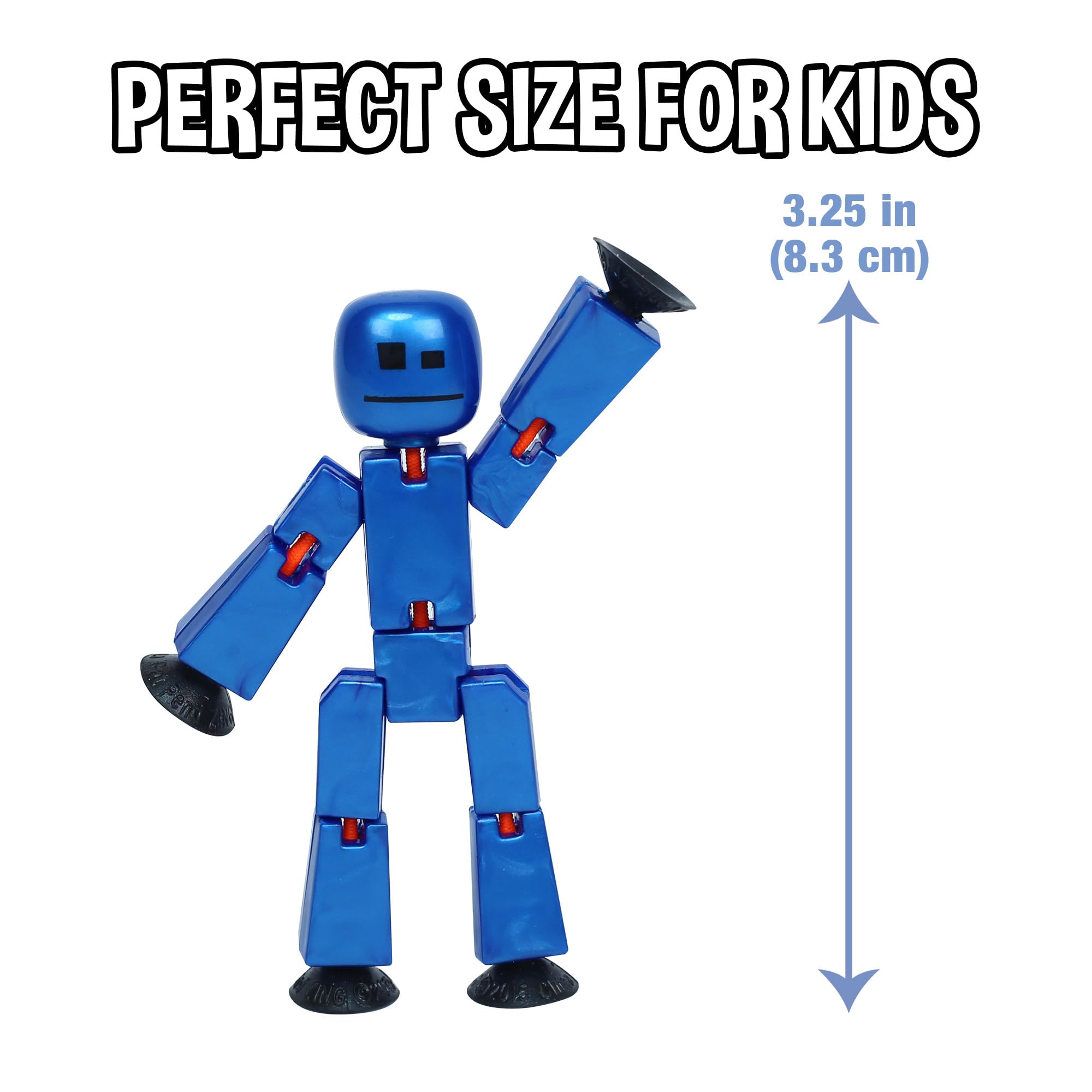 Zing StikBot Dual Pack metal blue figures for storytelling