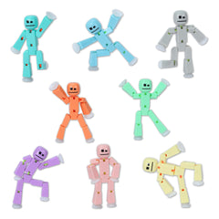 Zing StikBot pastel 8-pack figures for colorful stop-motion scenes
