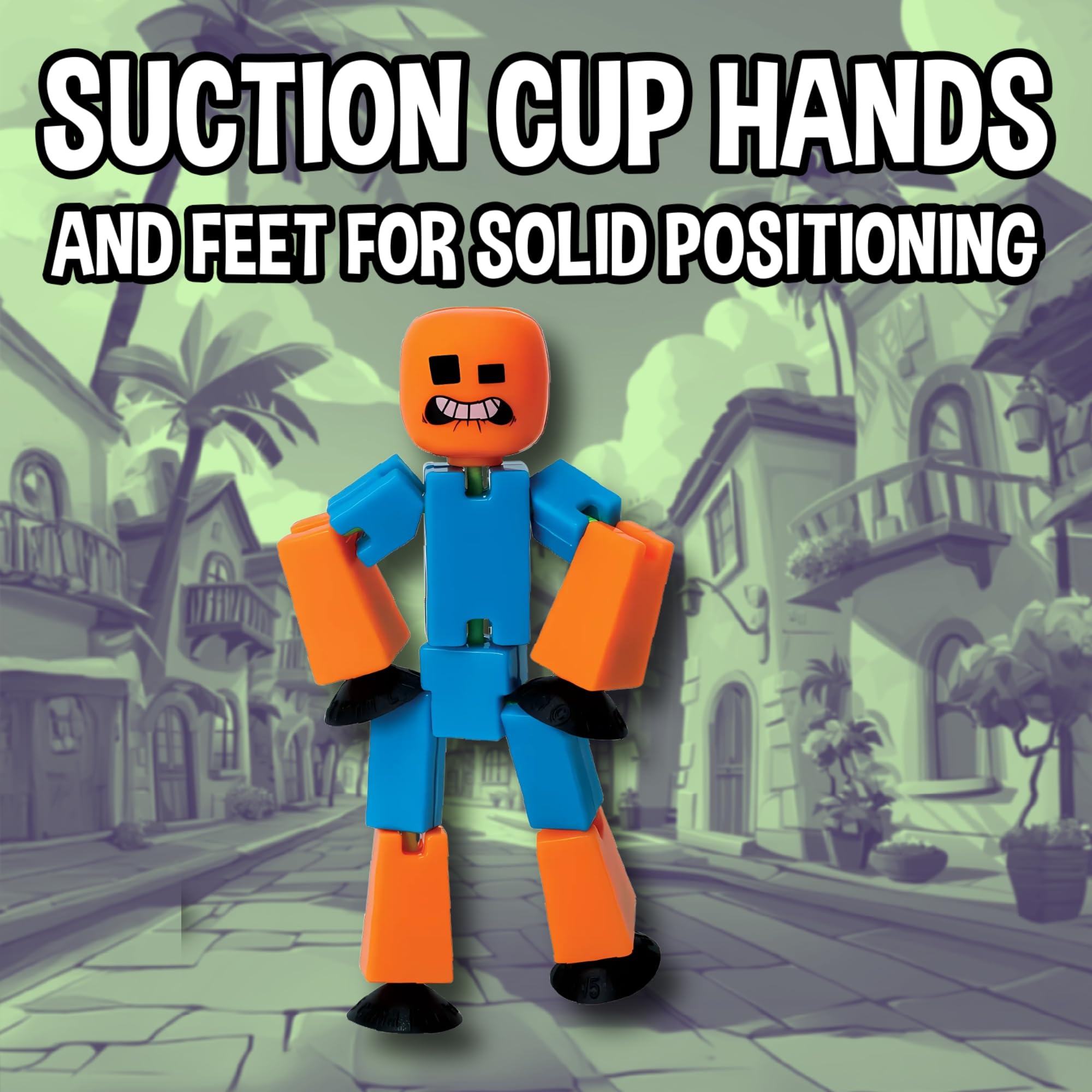 Zing StikBot suction cups enable versatile angles for stop-motion