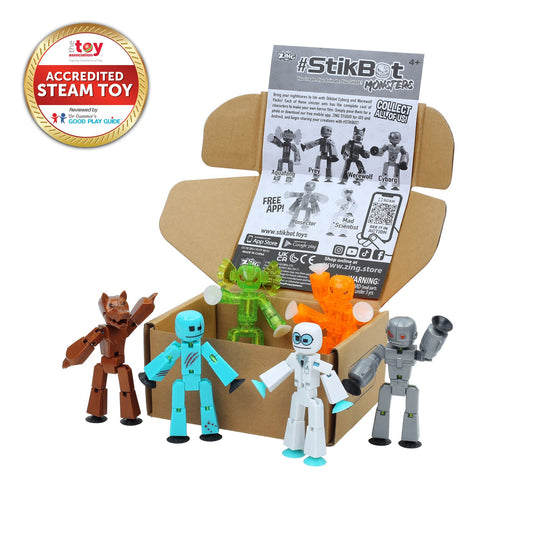Zing Stikbot Werewolf figure ready for spooky, poseable storytelling.