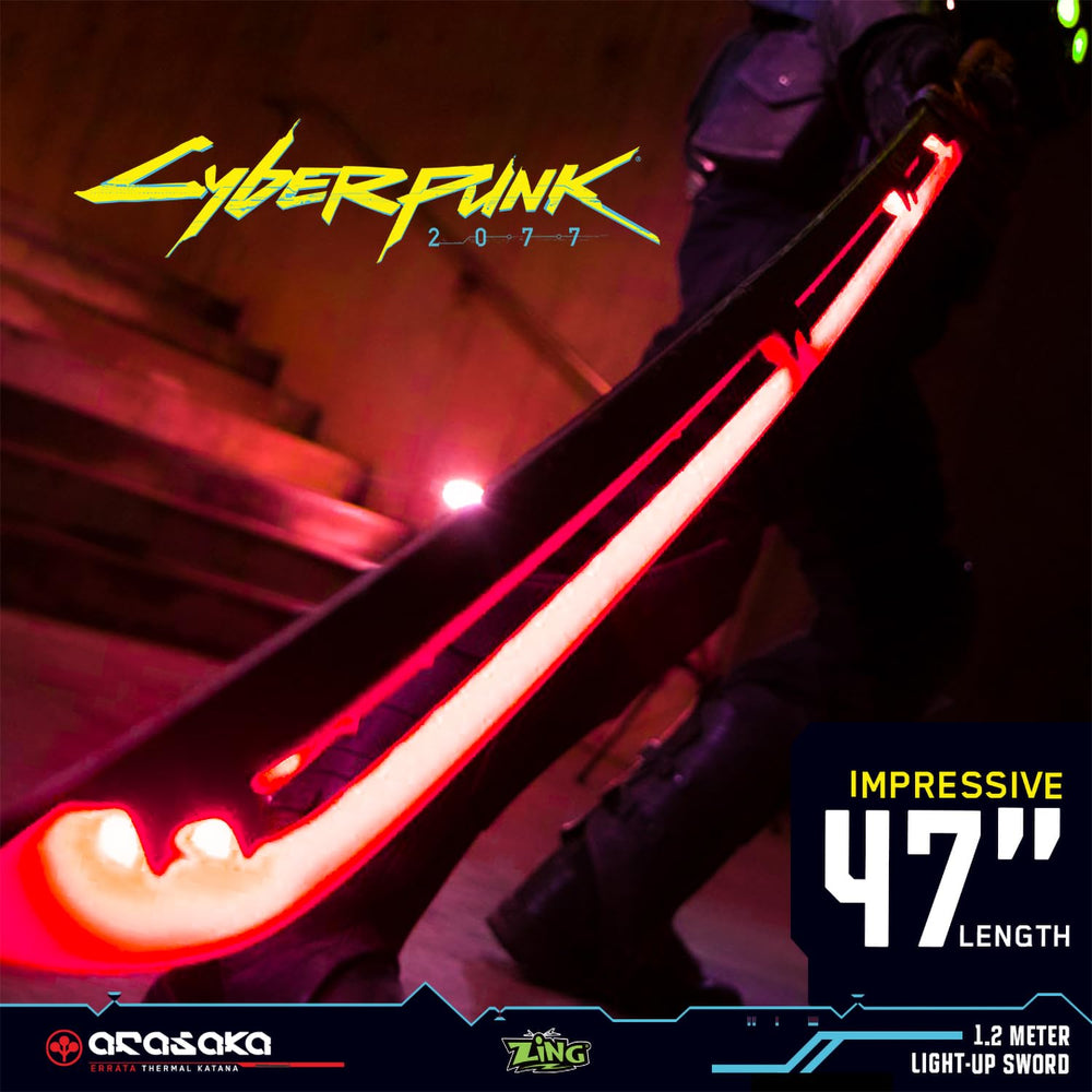 Zing Thermal Errata Katana with built-in sound effects for immersive roleplay.