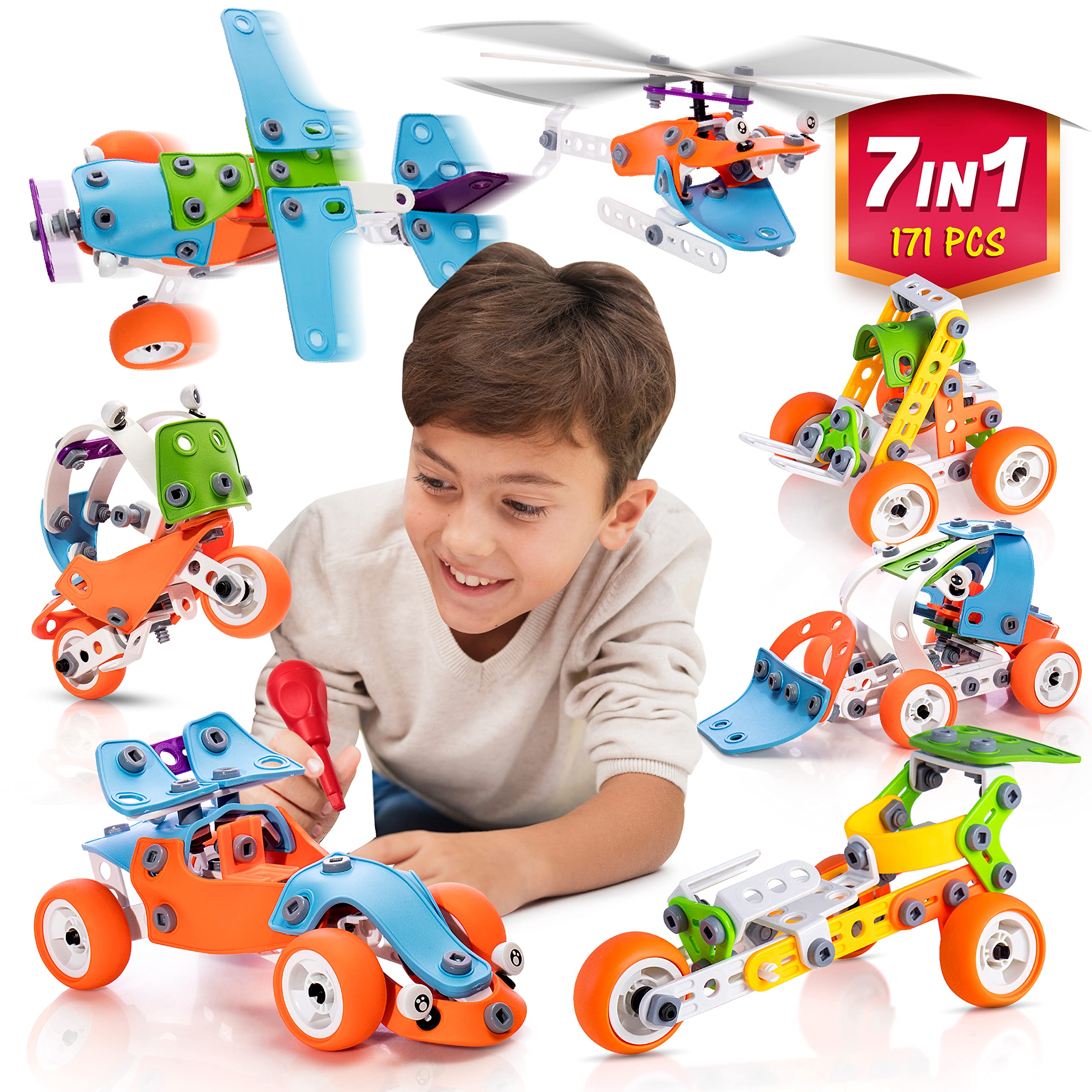 Zingywise STEM building toy 7in1 models enables creative construction and problem solving