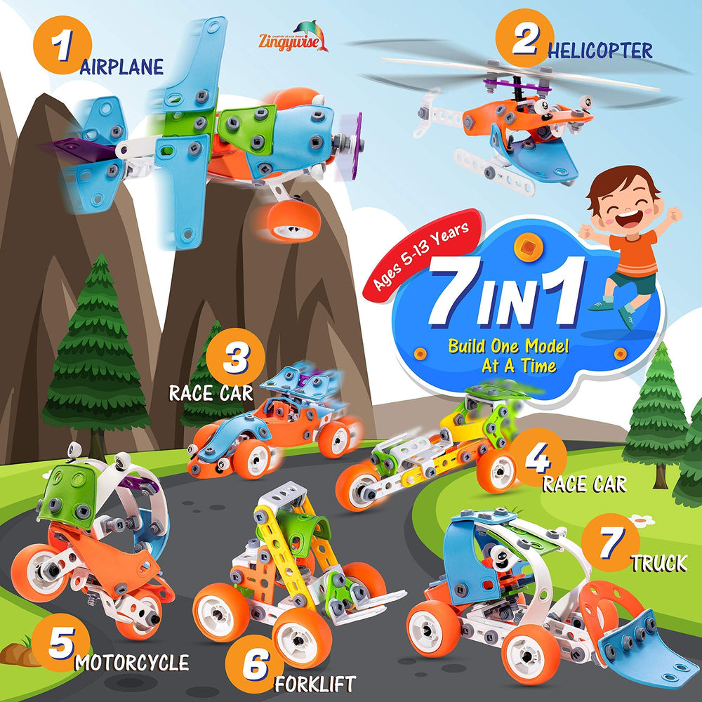 Zingywise STEM building toy engineering kit encourages thinking and experimentation