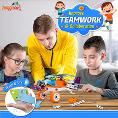 Zingywise STEM building toy sturdy storage box keeps pieces organized after play