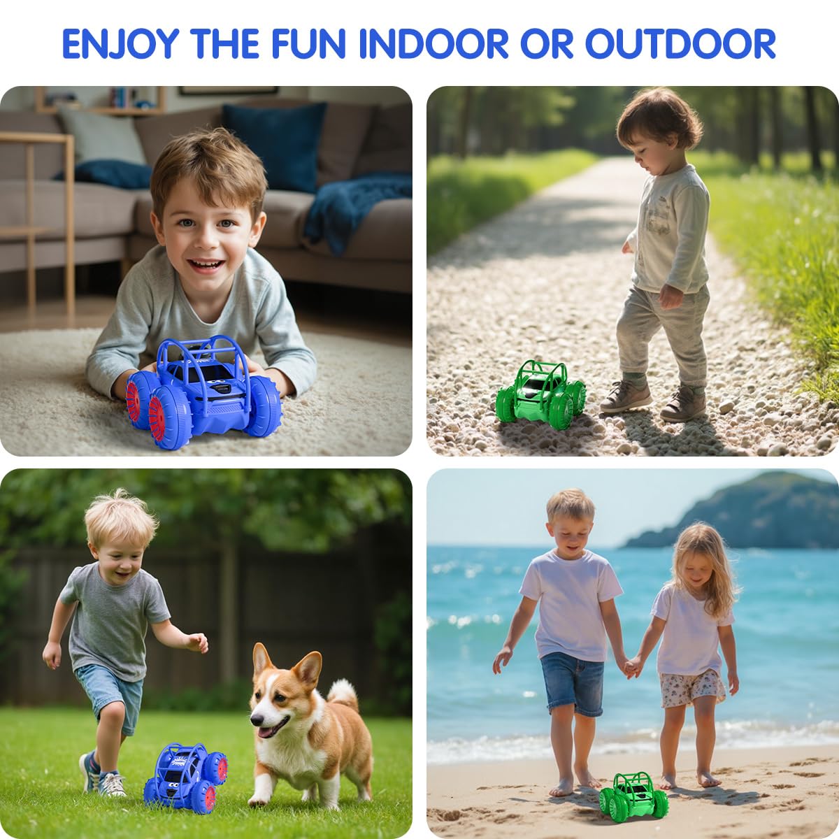 ZingZoom IP68 waterproof design RC car withstands splashes and rain.