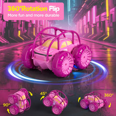 Zingzoom RC stunt car performing 360° tumbles with lights