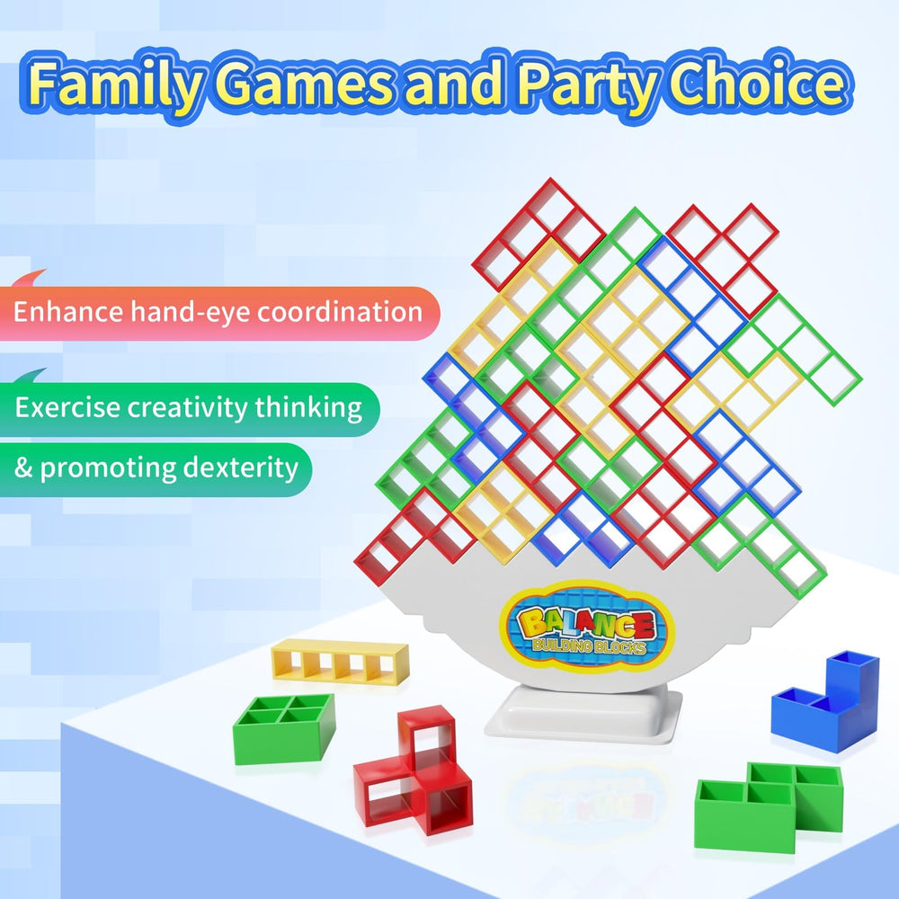 Ziogogco colorful stacking bricks show bright colors for engaging family play