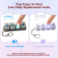 Zioyihan 2pcs keyboard fidget toy black loud, satisfying audible feedback during breaks