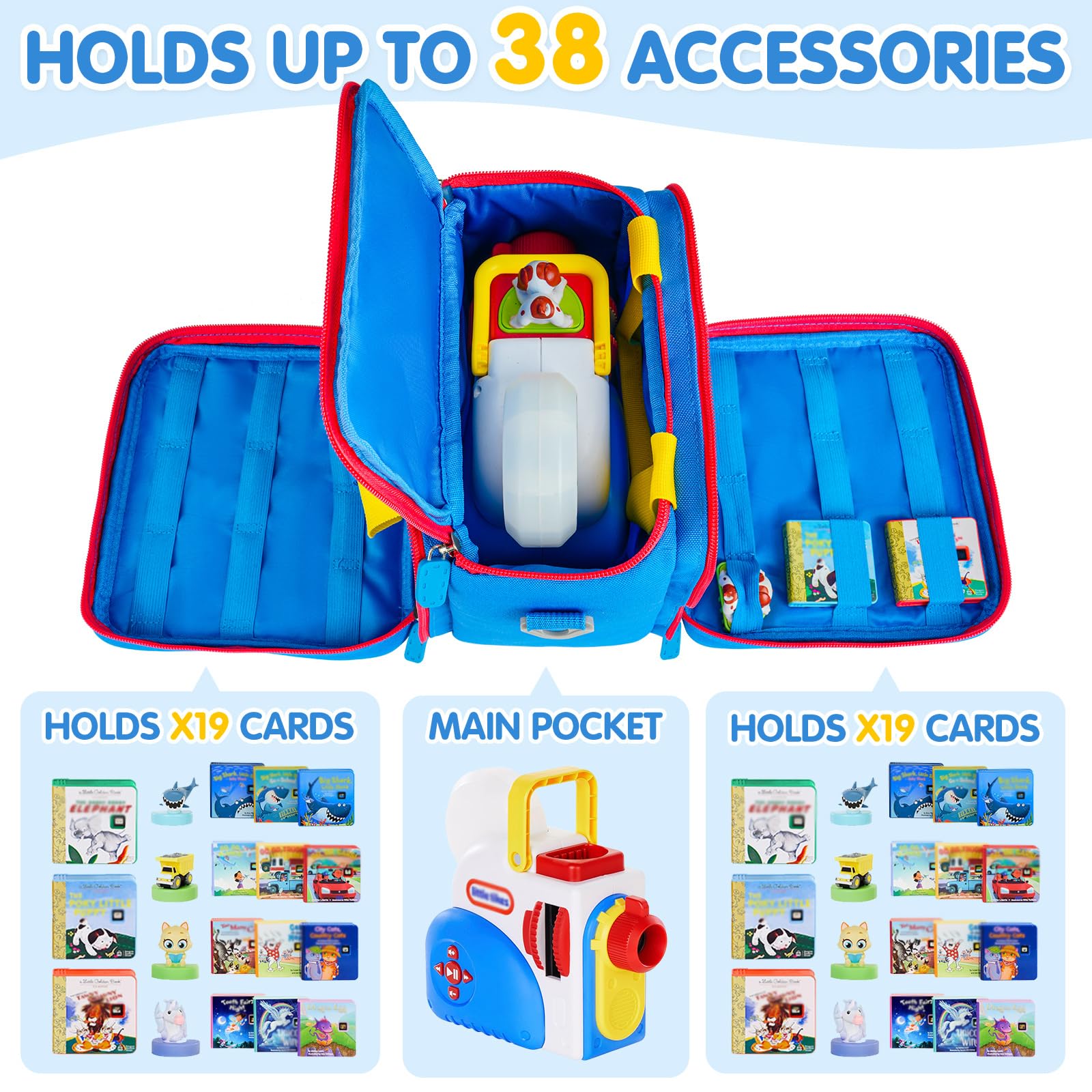 ZIOZERTT Little Tikes Story Dream Machine case back pocket keeps accessories organized