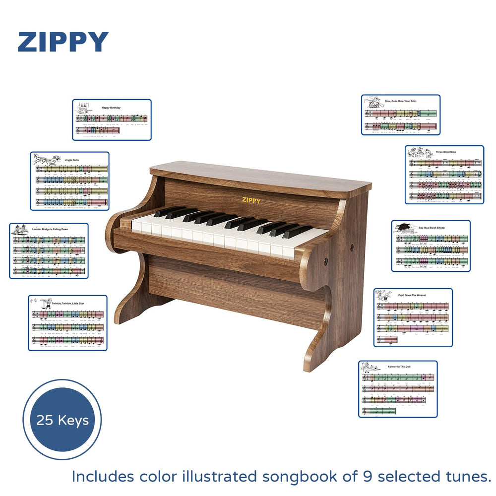 ZIPPY color-coded keyboard stickers aid learning and play.
