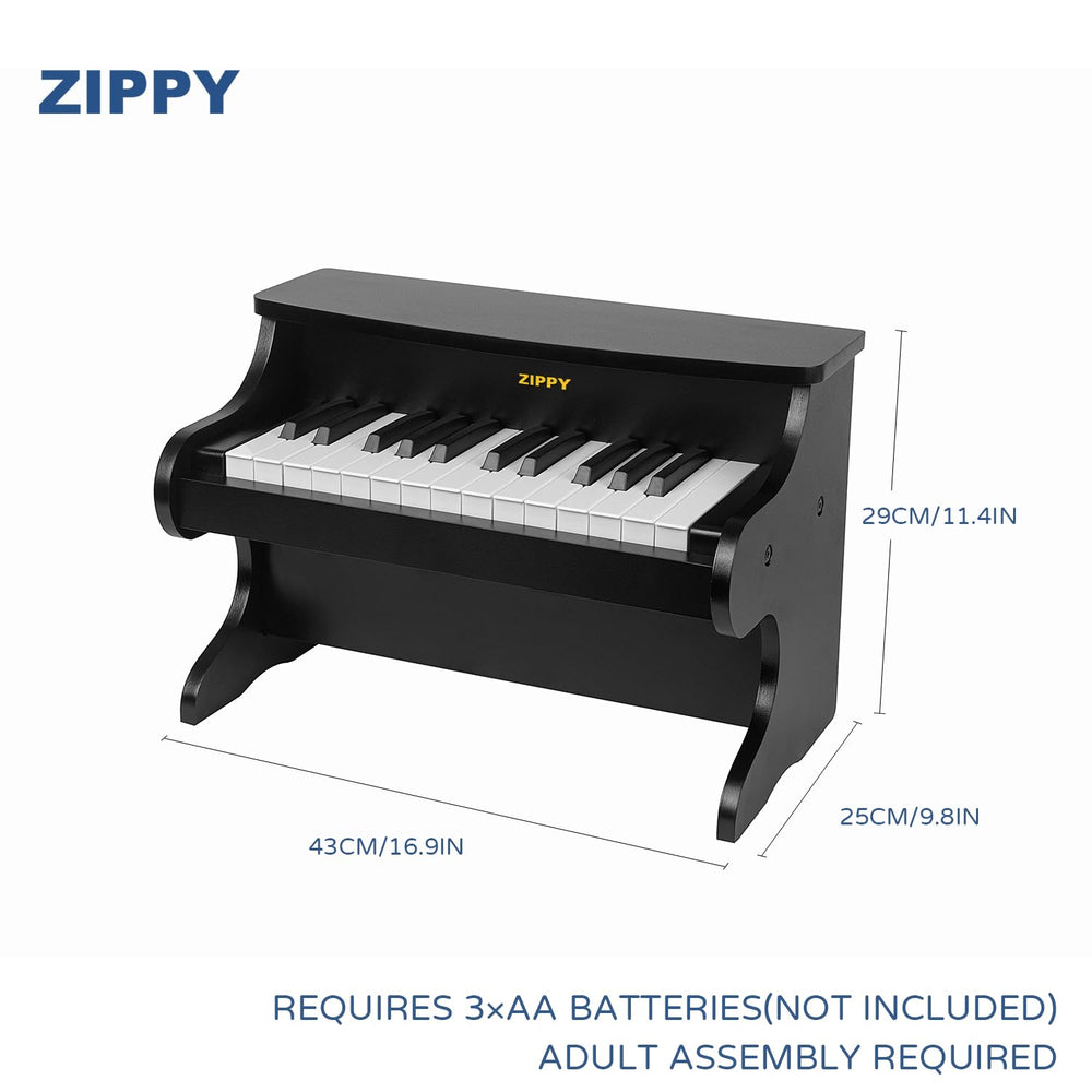 ZIPPY Kids Piano songbook included supports easy learning through illustrated tunes.