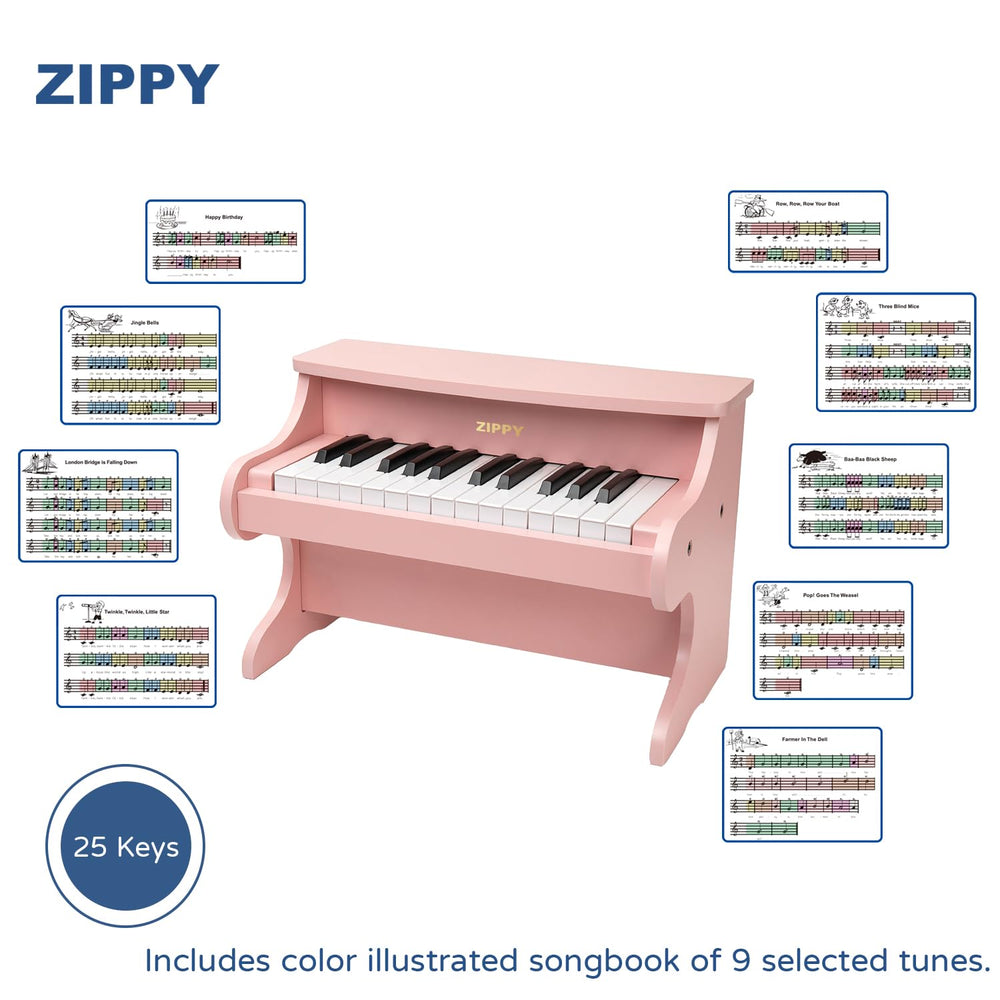 ZIPPY sturdy MDF construction with retro wood look for durable use.